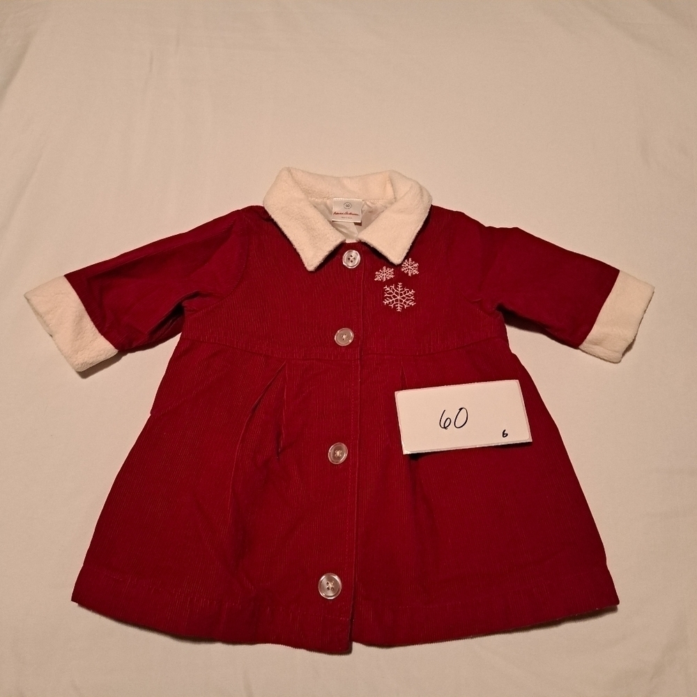 Hanna Andersson red corduroy coat size 60 or 3-6 months